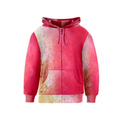 Abstract Red And Gold Ink Blot Gradient Kids  Zipper Hoodie by Nexatart