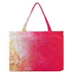 Abstract Red And Gold Ink Blot Gradient Medium Zipper Tote Bag by Nexatart