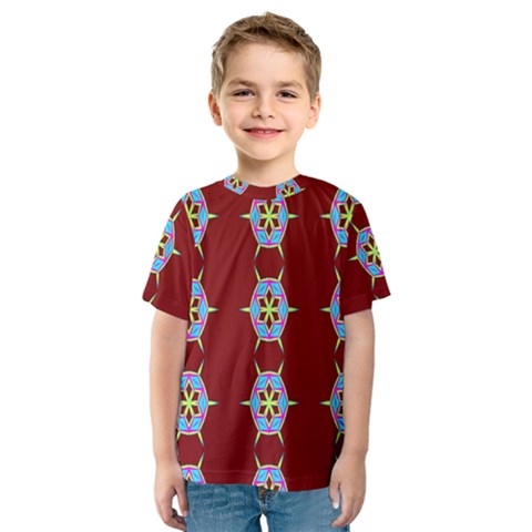 Geometric Seamless Pattern Digital Computer Graphic Wallpaper Kids  Sport Mesh Tee by Nexatart