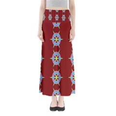 Geometric Seamless Pattern Digital Computer Graphic Wallpaper Maxi Skirts by Nexatart