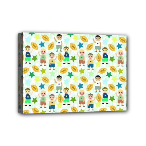 Football Kids Children Pattern Mini Canvas 7  X 5  by Nexatart