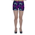 Love Colorful Elephants Background Skinny Shorts View1