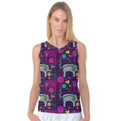 Love Colorful Elephants Background Women s Basketball Tank Top by Nexatart