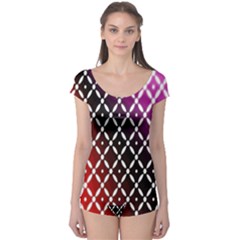 Flowers Digital Pattern Summer Woods Art Shapes Boyleg Leotard  by Nexatart