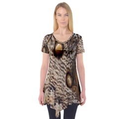 Butterfly Wing Detail Short Sleeve Tunic  by Nexatart