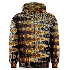 Bright Yellow And Black Abstract Men s Zipper Hoodie by Nexatart