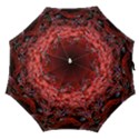 Red Fractal Valley In 3d Glass Frame Straight Umbrellas View1