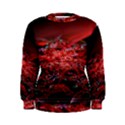 Red Fractal Valley In 3d Glass Frame Women s Sweatshirt View1