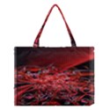 Red Fractal Valley In 3d Glass Frame Medium Tote Bag View1