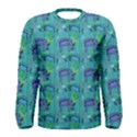 Elephants Animals Pattern Men s Long Sleeve Tee View1