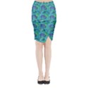 Elephants Animals Pattern Midi Wrap Pencil Skirt View1