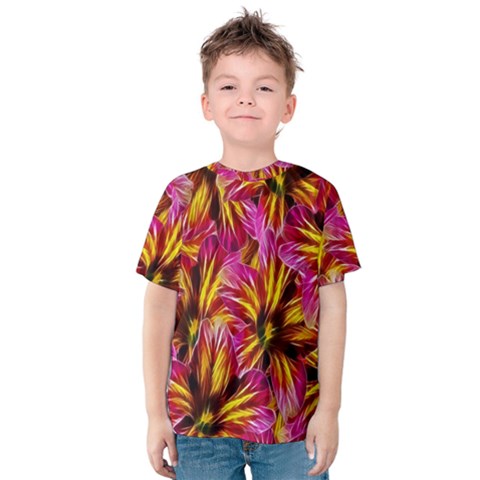 Floral Pattern Background Seamless Kids  Cotton Tee by Nexatart