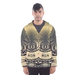 Atmospheric Black Branches Abstract Hooded Wind Breaker (men)