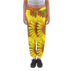 Sunflowers Background Wallpaper Pattern Women s Jogger Sweatpants by Nexatart