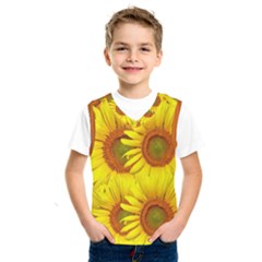 Sunflowers Background Wallpaper Pattern Kids  Sportswear by Nexatart