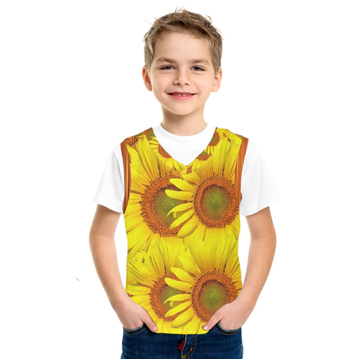 Sunflowers Background Wallpaper Pattern Kids  SportsWear