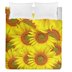 Sunflowers Background Wallpaper Pattern Duvet Cover Double Side (queen Size) by Nexatart