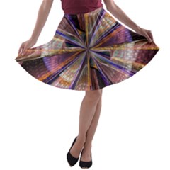 Background Image With Wheel Of Fortune A-line Skater Skirt by Nexatart