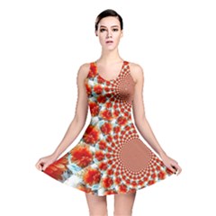 Stylish Background With Flowers Reversible Skater Dress by Nexatart