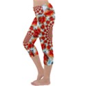 Stylish Background With Flowers Capri Yoga Leggings View2