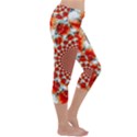 Stylish Background With Flowers Capri Yoga Leggings View3