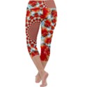 Stylish Background With Flowers Capri Yoga Leggings View4