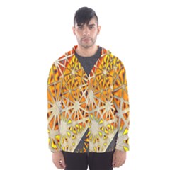 Abstract Starburst Background Wallpaper Of Metal Starburst Decoration With Orange And Yellow Back Hooded Wind Breaker (men) by Nexatart