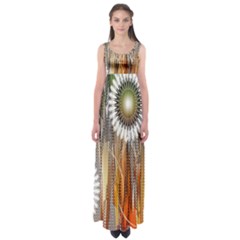 Floral Abstract Pattern Background Empire Waist Maxi Dress by Nexatart