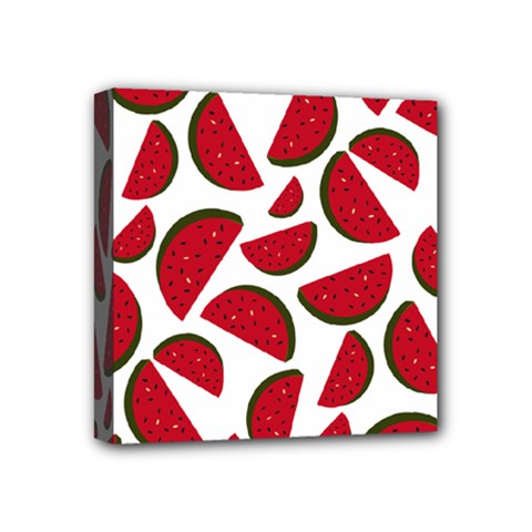 Fruit Watermelon Seamless Pattern Mini Canvas 4  X 4  by Nexatart