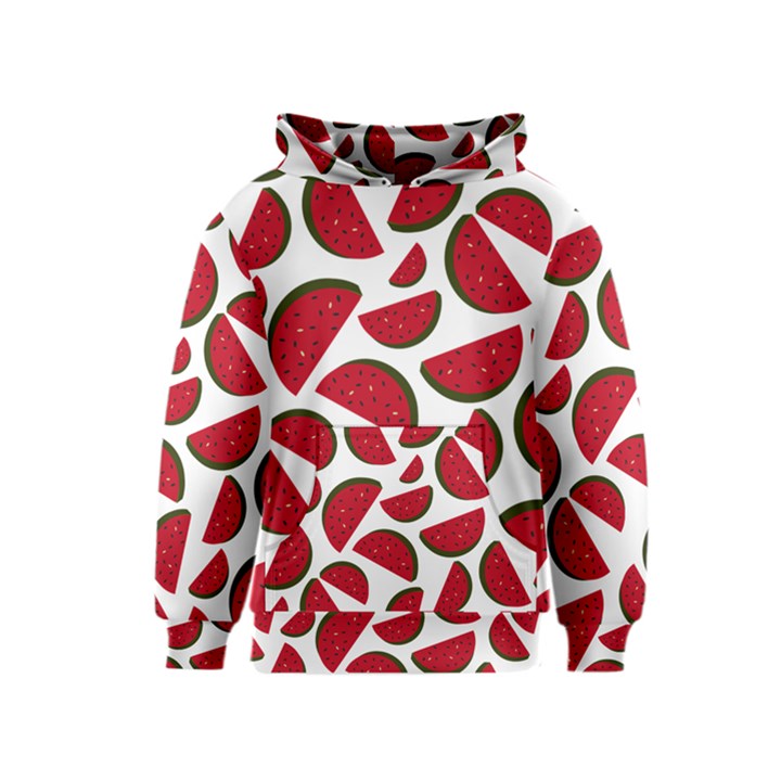 Fruit Watermelon Seamless Pattern Kids  Pullover Hoodie