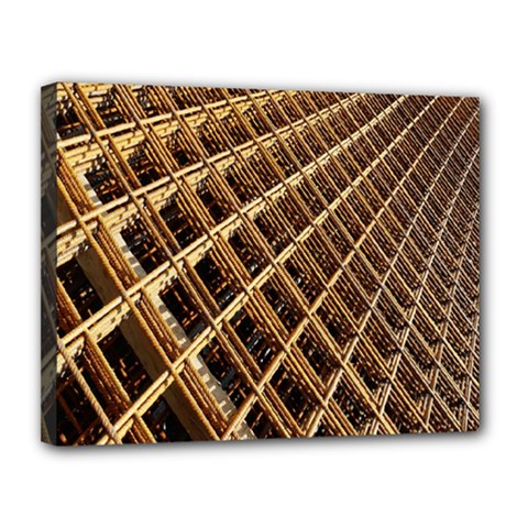 Construction Site Rusty Frames Making A Construction Site Abstract Canvas 14  X 11  by Nexatart