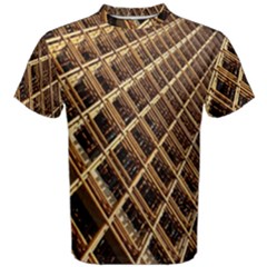 Construction Site Rusty Frames Making A Construction Site Abstract Men s Cotton Tee by Nexatart