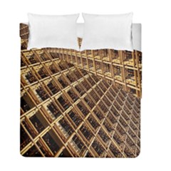 Construction Site Rusty Frames Making A Construction Site Abstract Duvet Cover Double Side (full/ Double Size) by Nexatart