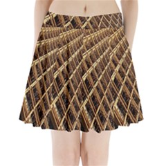 Construction Site Rusty Frames Making A Construction Site Abstract Pleated Mini Skirt by Nexatart