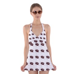 Insect Pattern Halter Swimsuit Dress by Nexatart