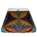 Kaleidoscopic Pattern Colorful Kaleidoscopic Pattern With Fabric Texture Fitted Sheet (California King Size) View1