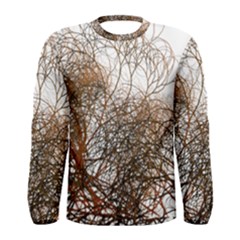 Digitally Painted Colourful Winter Branches Illustration Men s Long Sleeve Tee by Nexatart