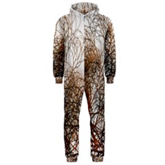 Digitally Painted Colourful Winter Branches Illustration Hooded Jumpsuit (men)  by Nexatart