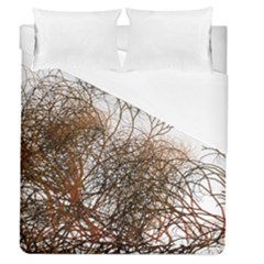 Digitally Painted Colourful Winter Branches Illustration Duvet Cover (queen Size) by Nexatart