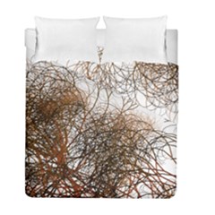 Digitally Painted Colourful Winter Branches Illustration Duvet Cover Double Side (full/ Double Size) by Nexatart