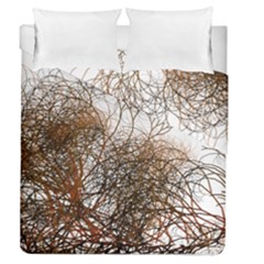 Digitally Painted Colourful Winter Branches Illustration Duvet Cover Double Side (queen Size) by Nexatart