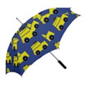 A Fun Cartoon Taxi Cab Tiling Pattern Straight Umbrellas View2