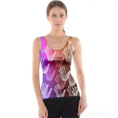 Clipart Hands Background Pattern Tank Top by Nexatart