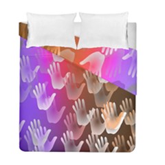 Clipart Hands Background Pattern Duvet Cover Double Side (full/ Double Size) by Nexatart