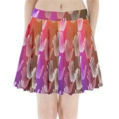 Clipart Hands Background Pattern Pleated Mini Skirt by Nexatart