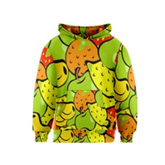 Digitally Created Funky Fruit Wallpaper Kids  Pullover Hoodie by Nexatart