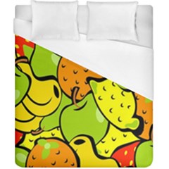 Digitally Created Funky Fruit Wallpaper Duvet Cover (california King Size) by Nexatart