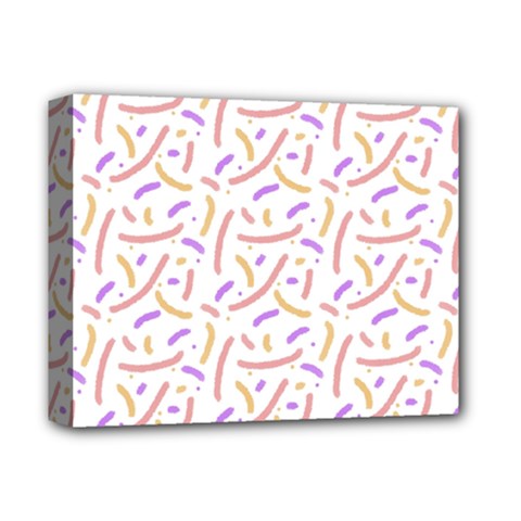 Confetti Background Pink Purple Yellow On White Background Deluxe Canvas 14  X 11  by Nexatart