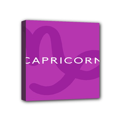 Zodiac Capricorn Purple Mini Canvas 4  X 4  by Mariart