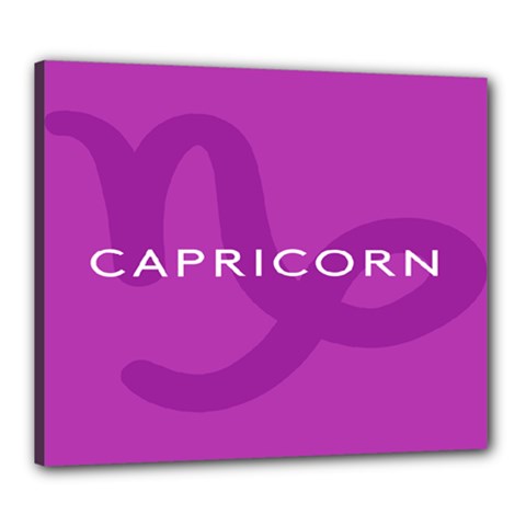 Zodiac Capricorn Purple Canvas 24  X 20  by Mariart